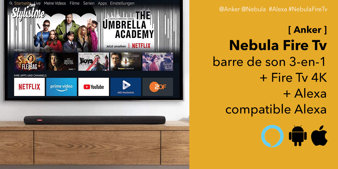 Nebula soundbar Fire Tv Edition avec Alexa Amazon intégrée et streaming Tv