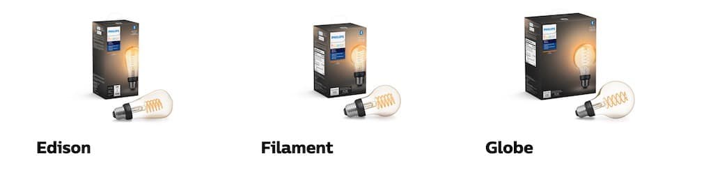 Philips Hue Filament Edison Globe éclairage doré connecté noël