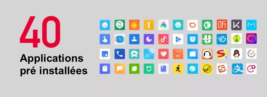 Xiaomi Mi Watch 40 applications installées