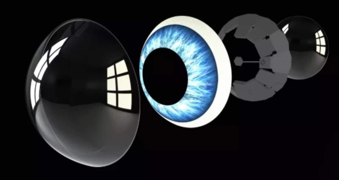 Mojo Lens lentilles de contact connectées micro LED iris