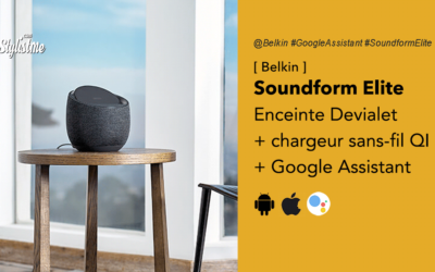 Soundform Elite avis prix test de l’enceinte Devialet avec chargeur sans-fil de Belkin