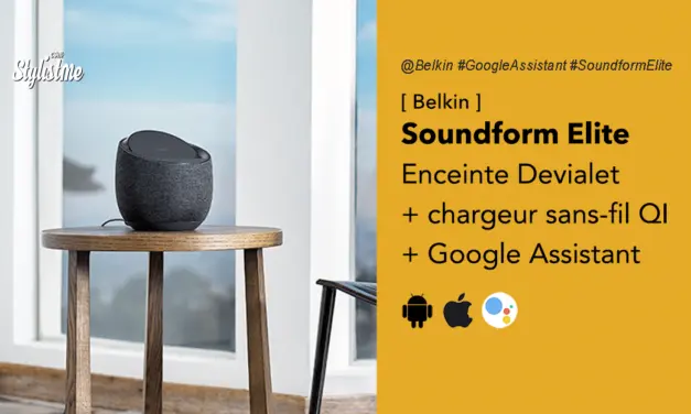 Soundform Elite avis prix test de l’enceinte Devialet avec chargeur sans-fil de Belkin