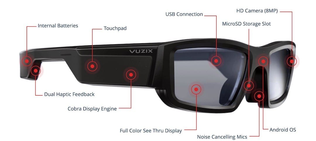 Vuzix Blade lunettes connectées caméra Alexa