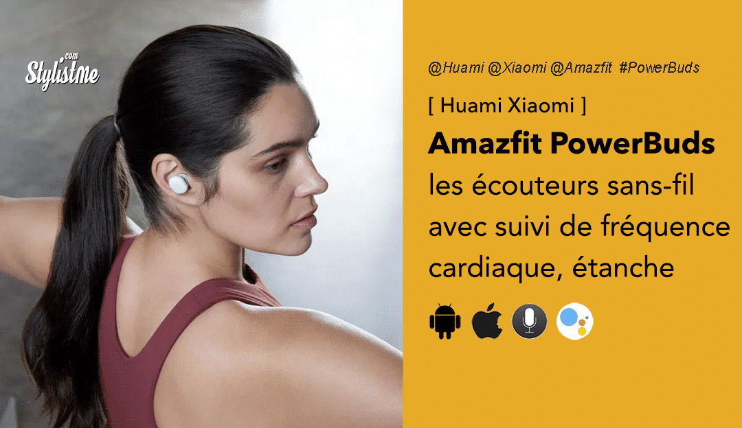 Amazfit PowerBuds écouteurs Xiaomi avec capteur de fréquence cardiaque