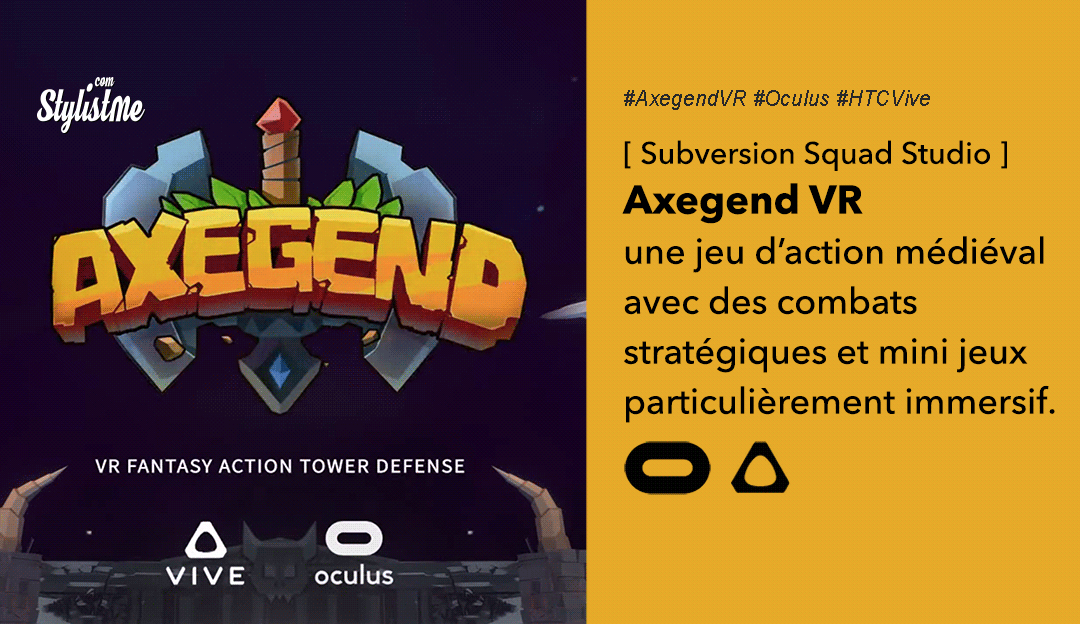Axegend VR avis test prix date Oculus HTC Vive