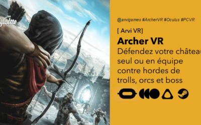 Archer VR : jeu arcade de tir à l&rsquo;arc en réalité virtuelle Style Elven assassin