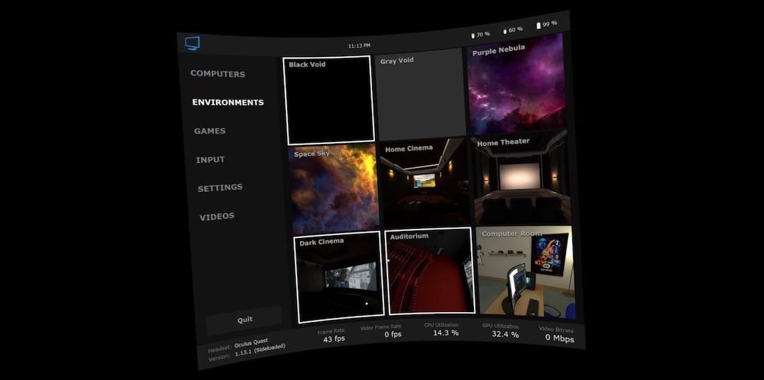 Virtual Desktop tuto changer environnement virtuel