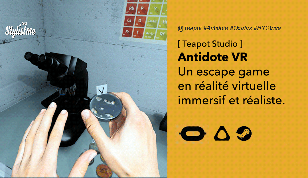Antidote VR escape game réalité virtuelle Oculus HTC Vive