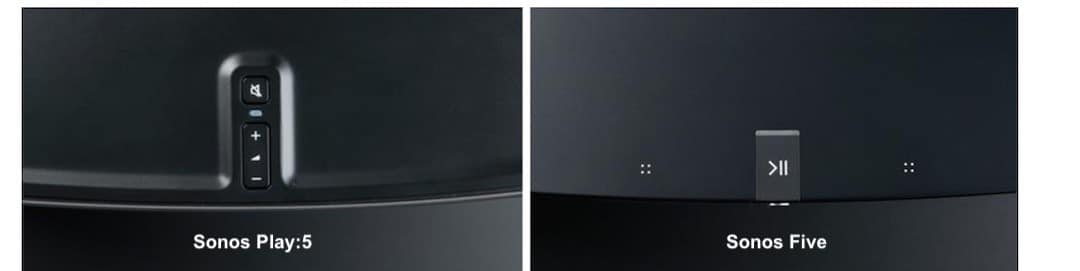comparaison Sonos Play 5 et Sonos Five