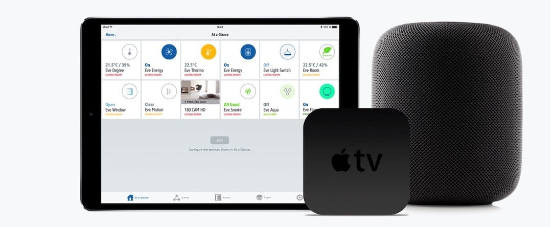 Eve Cam connexion HomeKit HomePod Siri iPhone