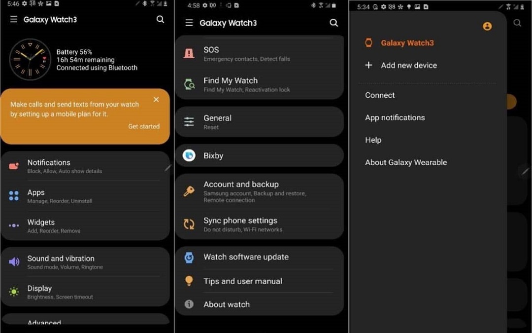Galaxy Wearable app pour galaxy watch 3 test