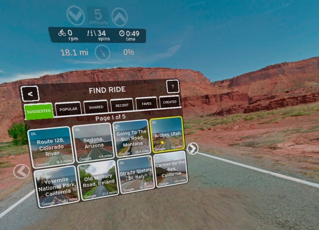 choix parcours VZFIt Explorer