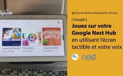 Jeux Google Nest Hub utilisant l’écran tactile et votre voix
