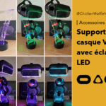 Socle VR avec éclairage LED pour casque réalité virtuelle
