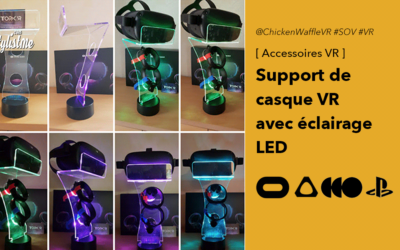 Socle VR avec éclairage LED pour casque réalité virtuelle