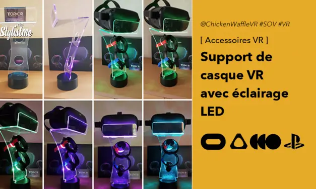 Socle VR avec éclairage LED pour casque réalité virtuelle
