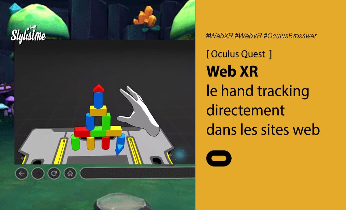 Web XR hand tracking Oculus Quest