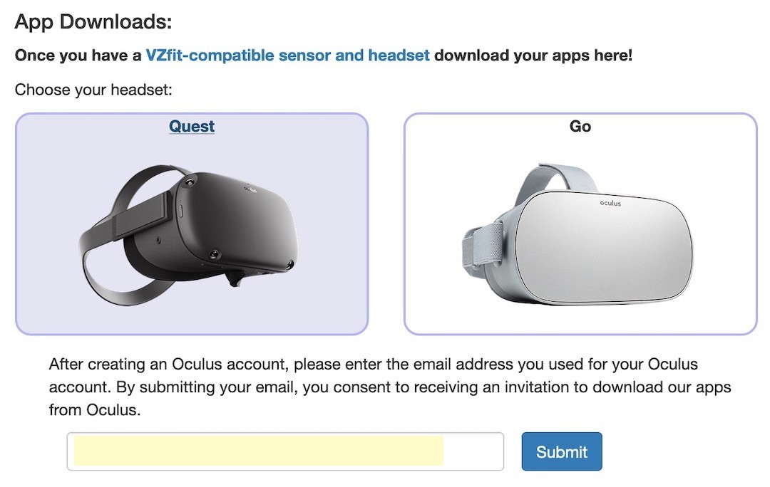 comment télécharger app VZFit Oculus