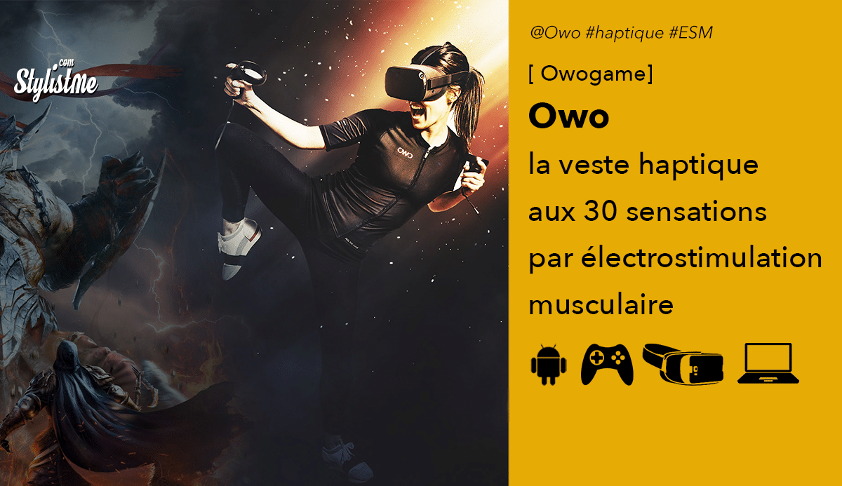 Owo veste haptique VR PC Console smartphone