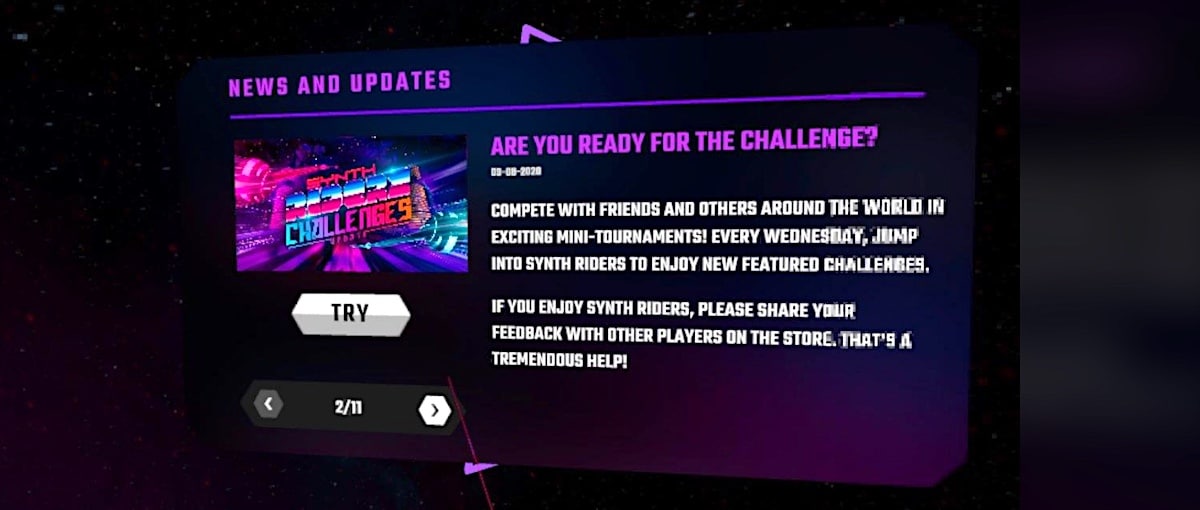 participer aux challenges Synth RIders