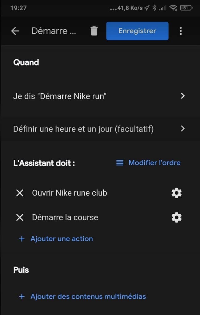 routine vocale Google Assistant app Android