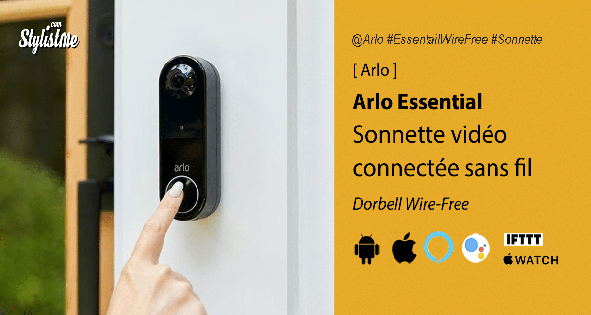 Sonnette vidéo Arlo Essential nouvelle version sans fil