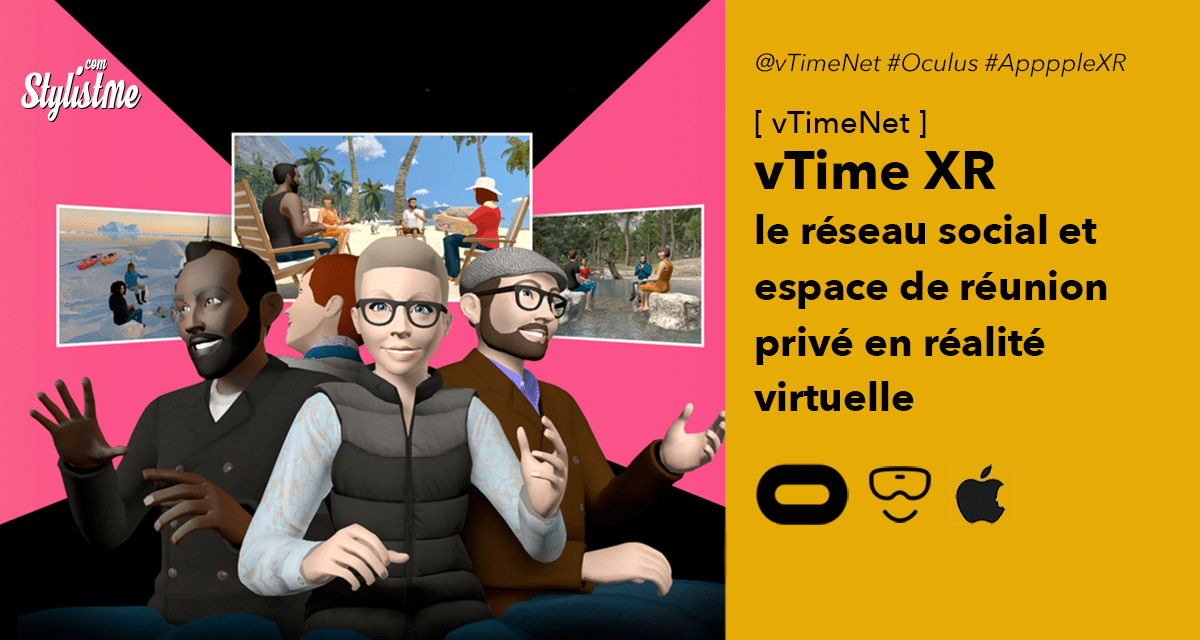 vTime XR réseau social et réunion en VR sur Oculus Quest et Quest 2