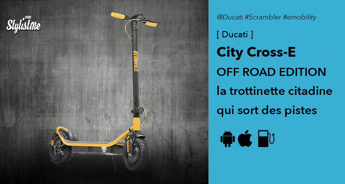 Ducati City Cross-E off road Edition la trottinette entre route et chemin