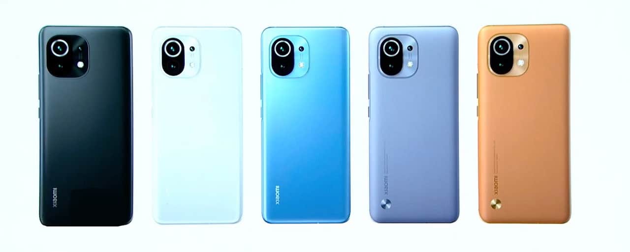 Xiaomi Mi 11 coloris finitions