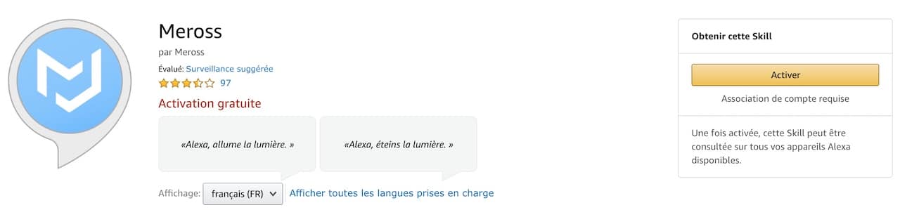 App Meross Alexa