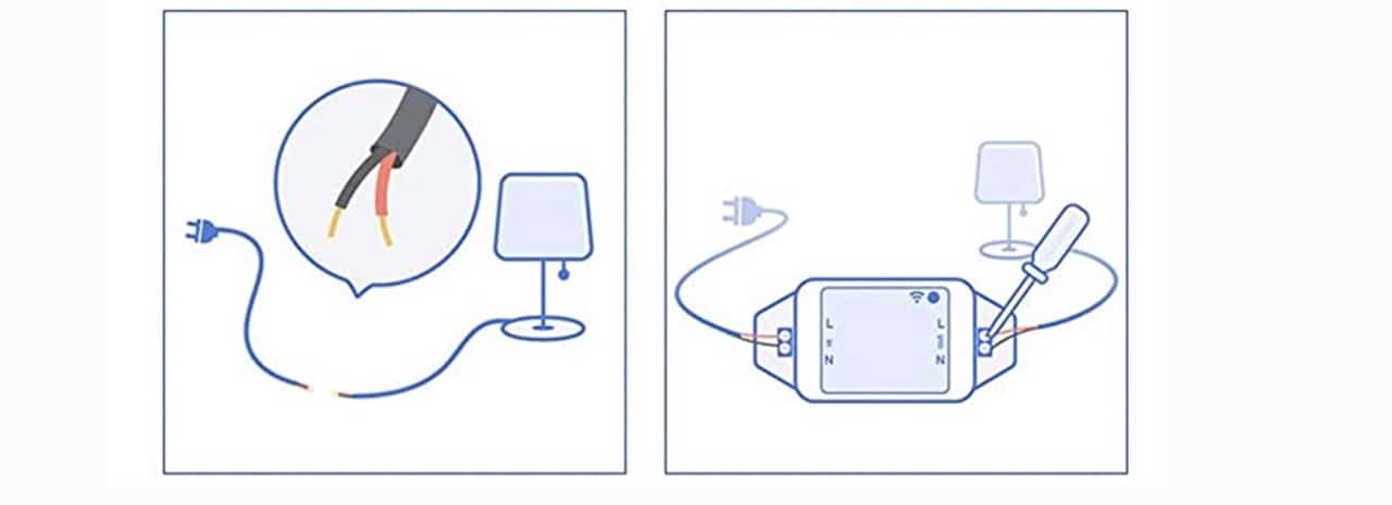 Installation Meross smart Wi-Fi switch