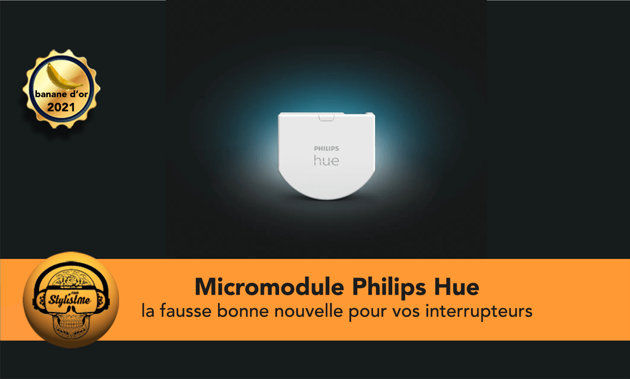 Micromodule Philips Hue pour interrupteur mural avec ampoules Hue