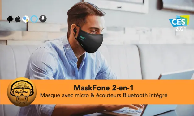 MaskFone masque COVID avec écouteurs Bluetooth intégrés [CES 2021]