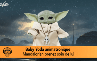 Baby Yoda animatronique comme Mandalorian protéger l’enfant