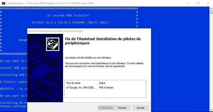Installation ADB