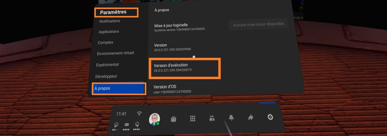 quelle version Oculus Quest