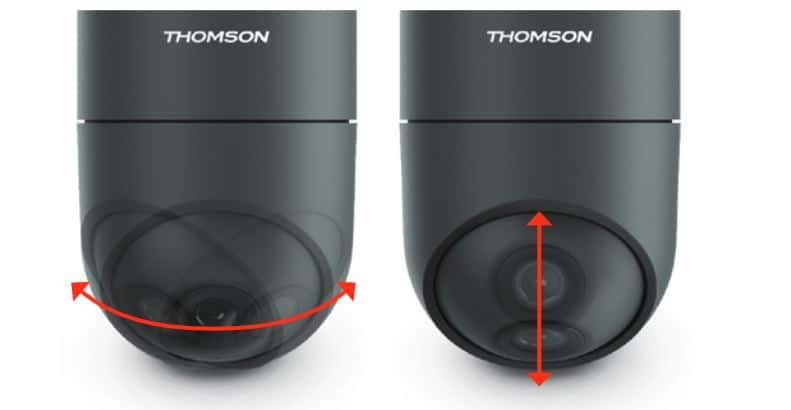 Camera surveillance connectée Thomson angle