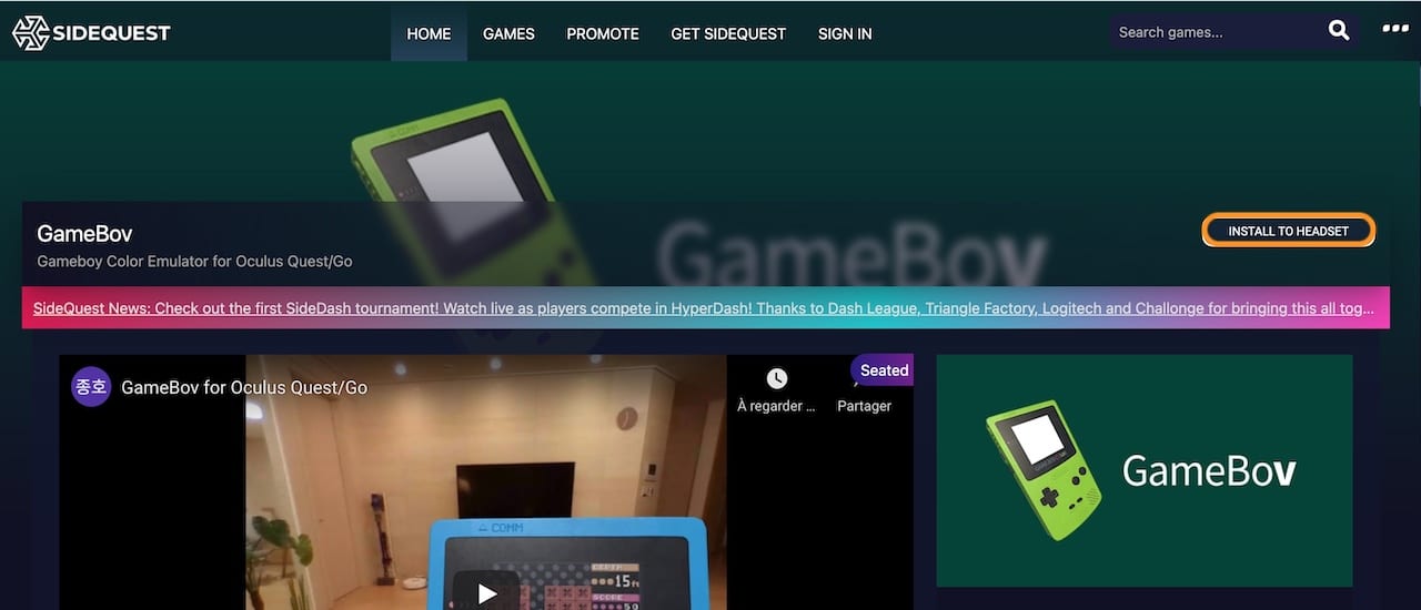 Installation Gamebov Quest Game boy