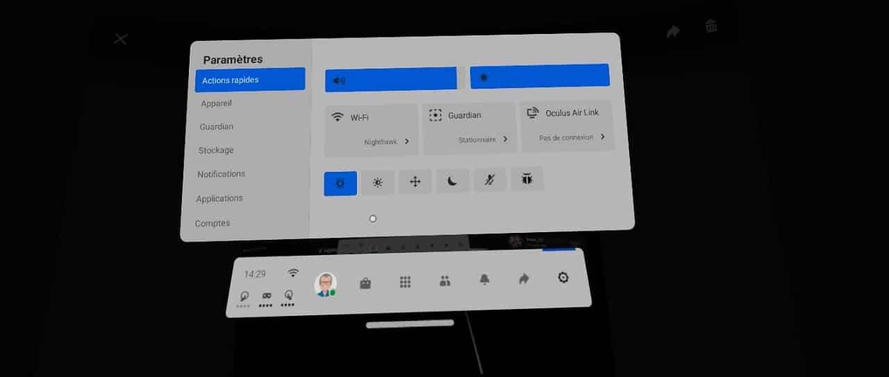 Raccourci Passthrough V29 menu clair