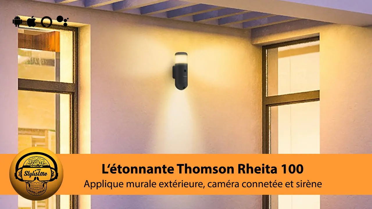 Thomson Rheita 100 caméra de surveillance dans une applique murale