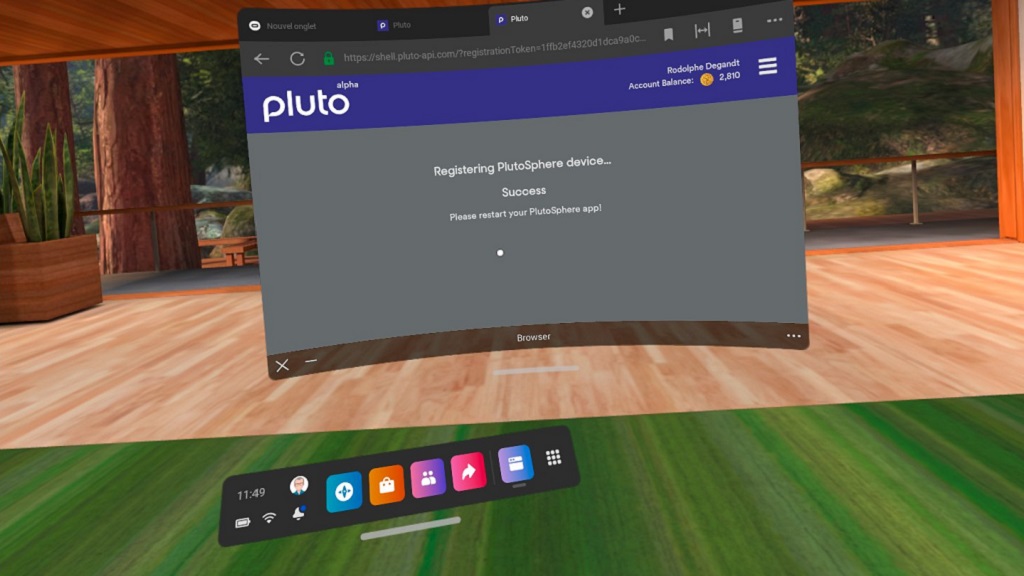 Premier lancement App PlutoSphere Quest