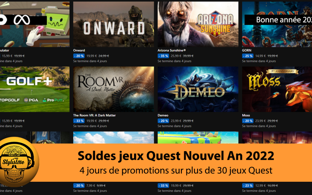 Soldes jeux Quest 2022 fin d’année 2021 et nouvel an 2022