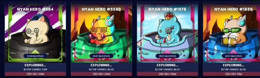 Les tockens dans Nyan Heroes Les tockens dans Nyan Heroes
