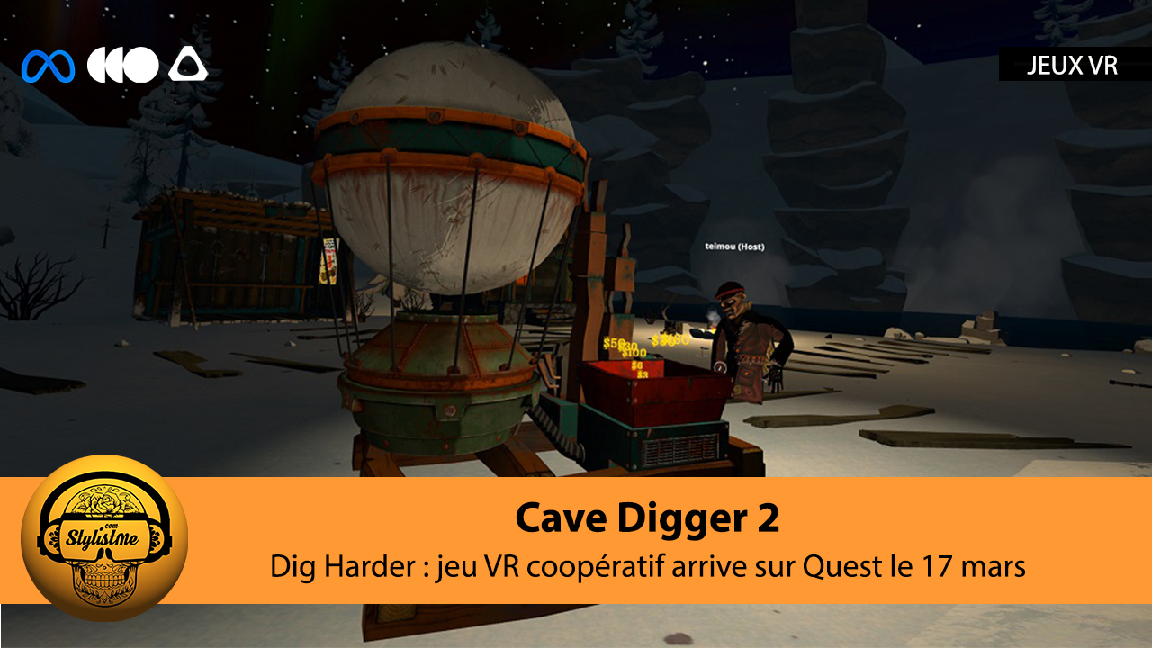 Cave Digger 2 Dig Harder arrive sur Oculus et SideQuest le 17 mars 2022