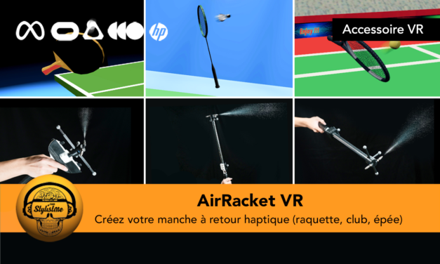 AirRacket raquette à retour haptique pour jeux en réalité virtuelle