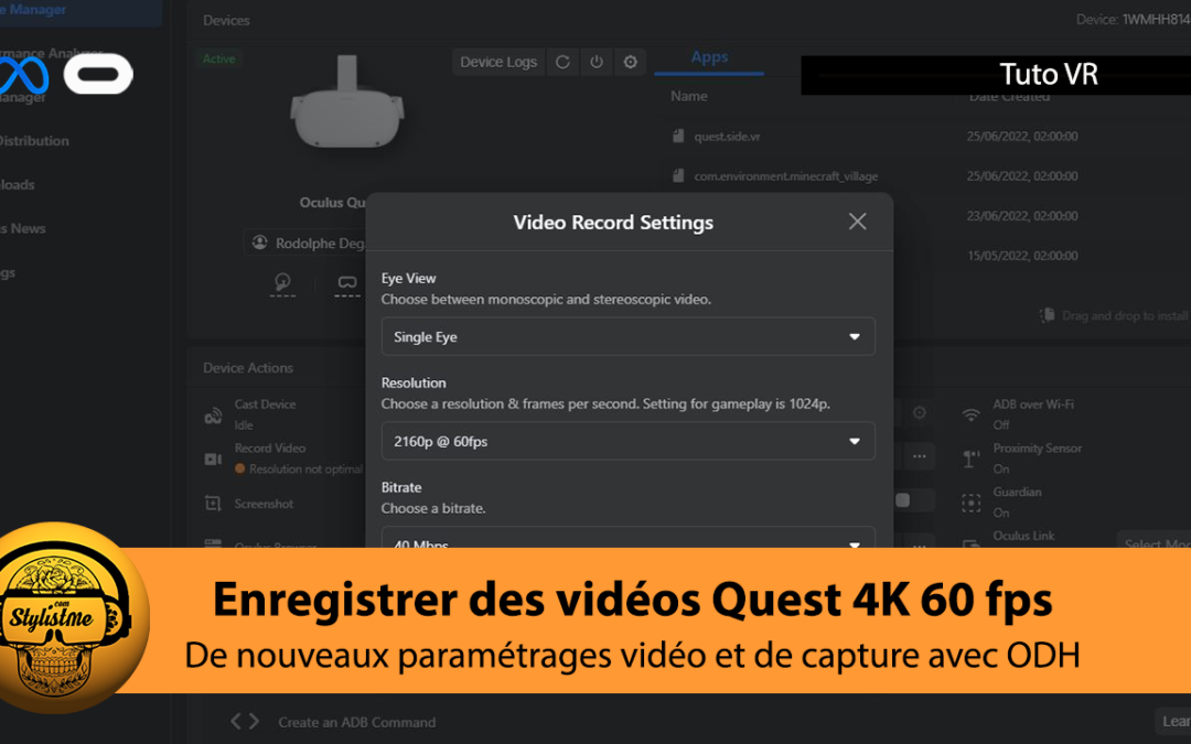 Meta Quest active enfin les paramètres d&rsquo;enregistrement vidéo