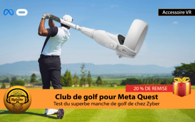Un vrai club de golf VR pour simulateur de golf sur Meta Quest 2