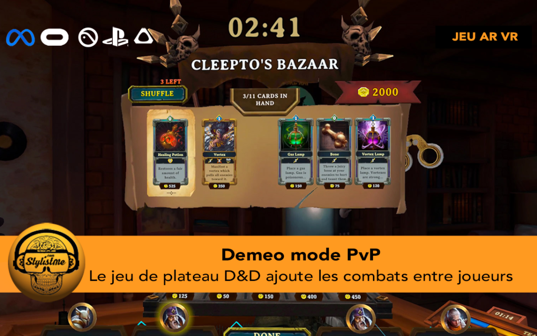 Demeo mode PVP arrive dans le jeu de plateau de donjons en VR