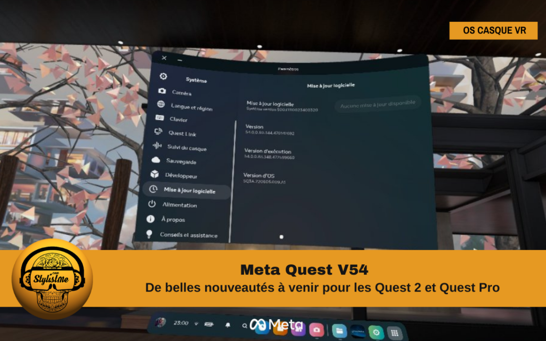 Quest V54 mise à jour qui promet de belles choses pour Quest 2 et Pro