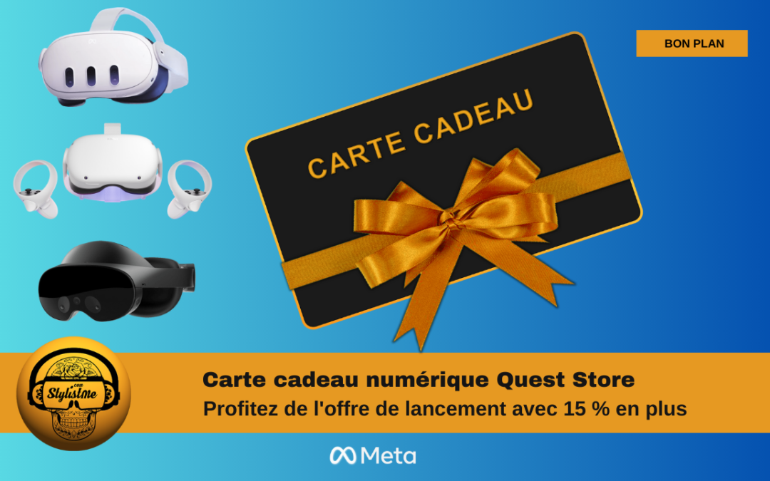 Carte cadeau numérique pour les jeux et apps du Meta Quest Store 